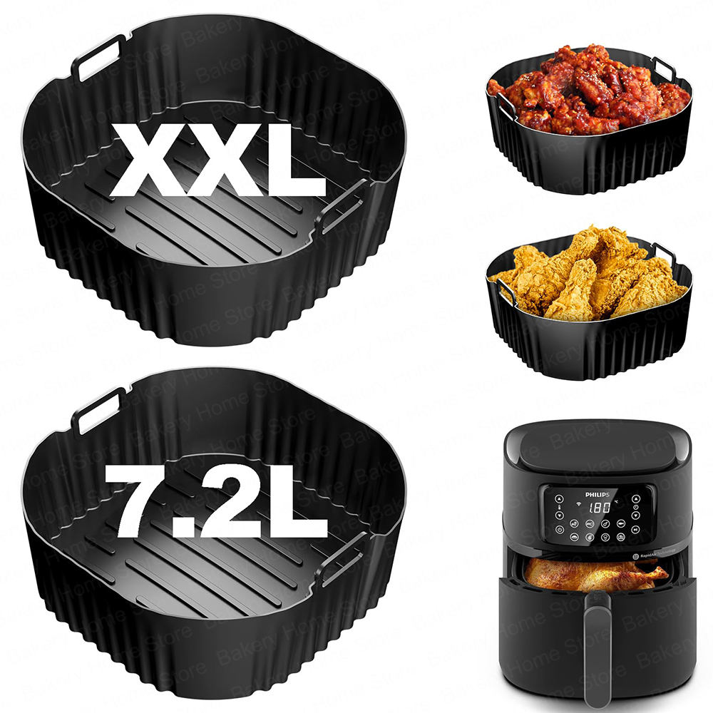 Philips Air Fryer Airfryer Xxl - エアフライヤーシリコンモールド フィリップスエアフライヤーXXL 7.2L & 5000シリーズ用 ノンスティックベーキングパンアクセサリー