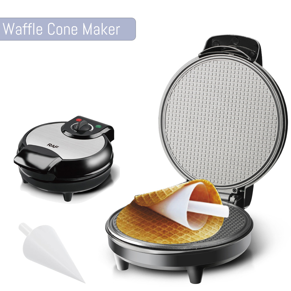 ブラウニングコントロール付き電気ワッフルコーンメーカーマシン - Waffle Cone Maker のレビューと価格
