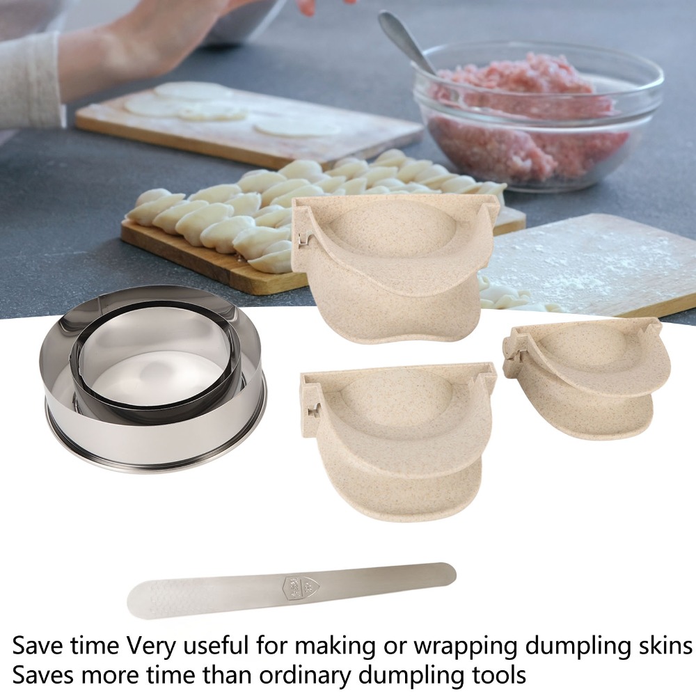 プラスチック製ステンレス鋼餃子製造キット ブルー ピンク ベ - Dumpling Press Set のレビューと価格