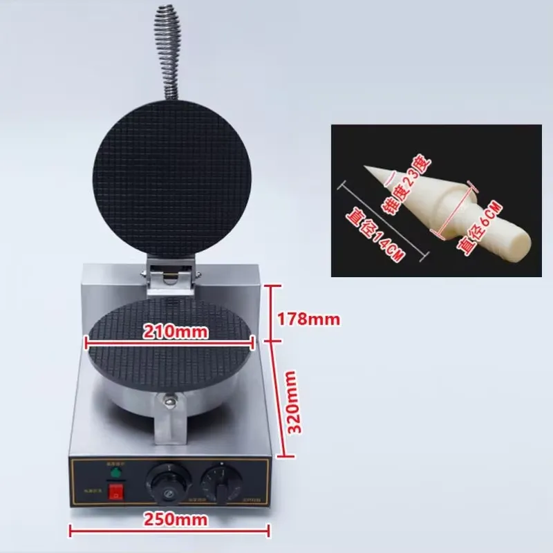 TEBAK工場製スナックマシン電気ワッフルメーカー、アイスク - Waffle Cone Maker のレビューと価格