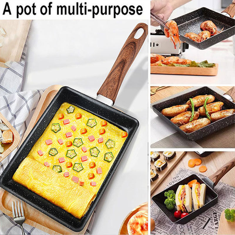 卵焼き日本オムレツパンテフロン加工卵パンスキレット長方形卵パ - Egg Waffle Pan のレビューと価格
