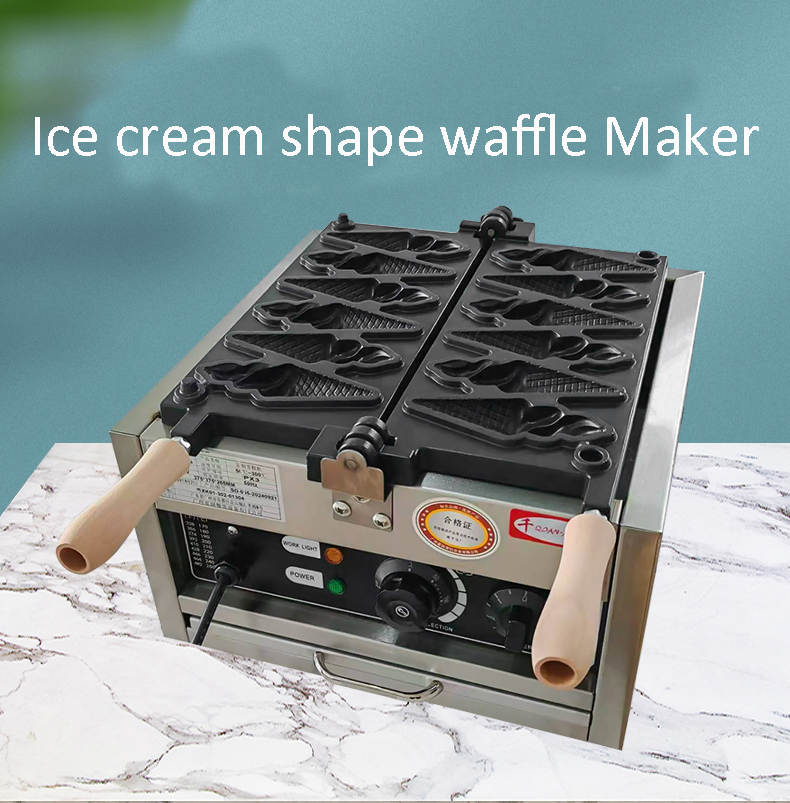 電気式アイスクリームワッフルコーン製造機 6個入り 工場価格 - Waffle Cone Maker のレビューと価格