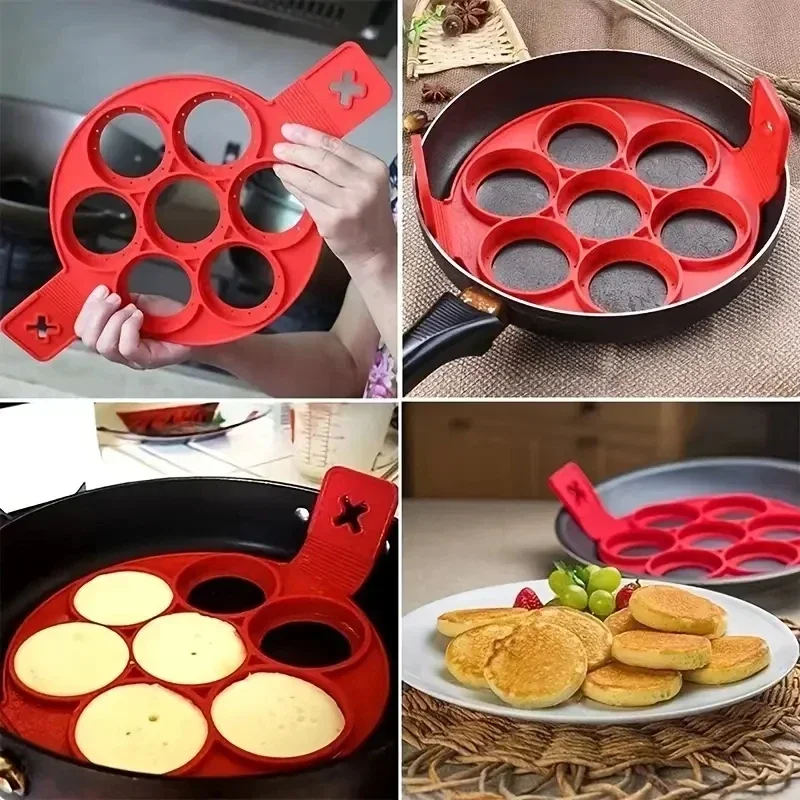 円形シリコンフライパン、朝食用パンケーキ型、DIYベーキング - Egg Waffle Pan のレビューと価格