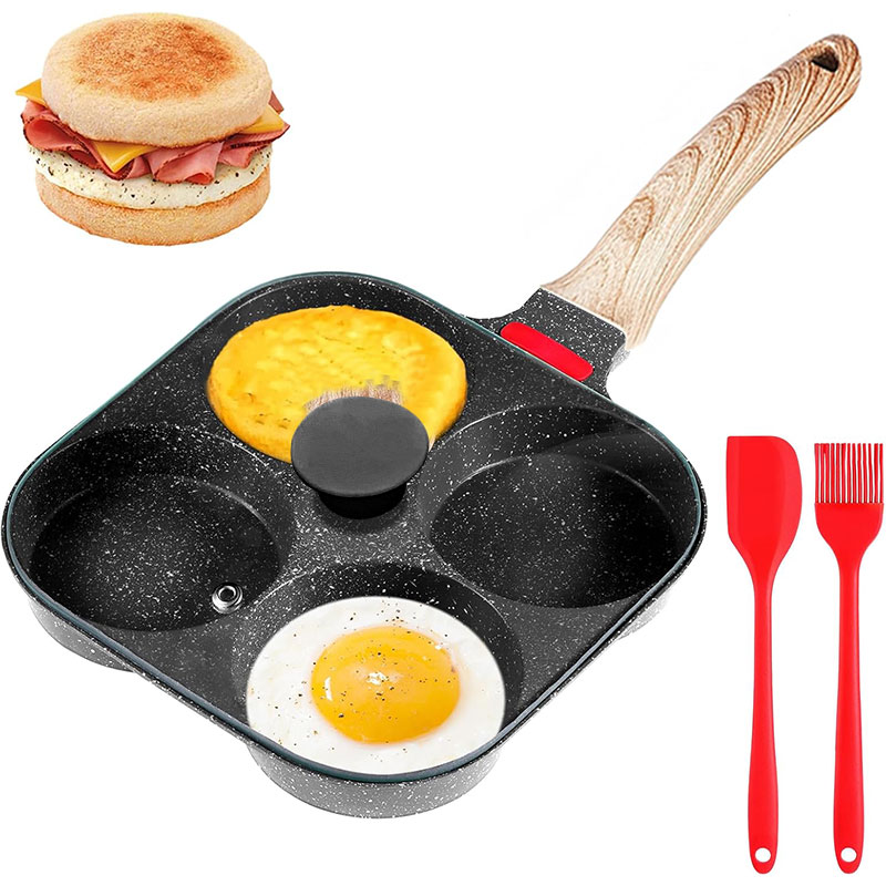 深型卵焼きフライパン 蓋付き 4カップ ノンスティック グラ - Egg Waffle Pan のレビューと価格