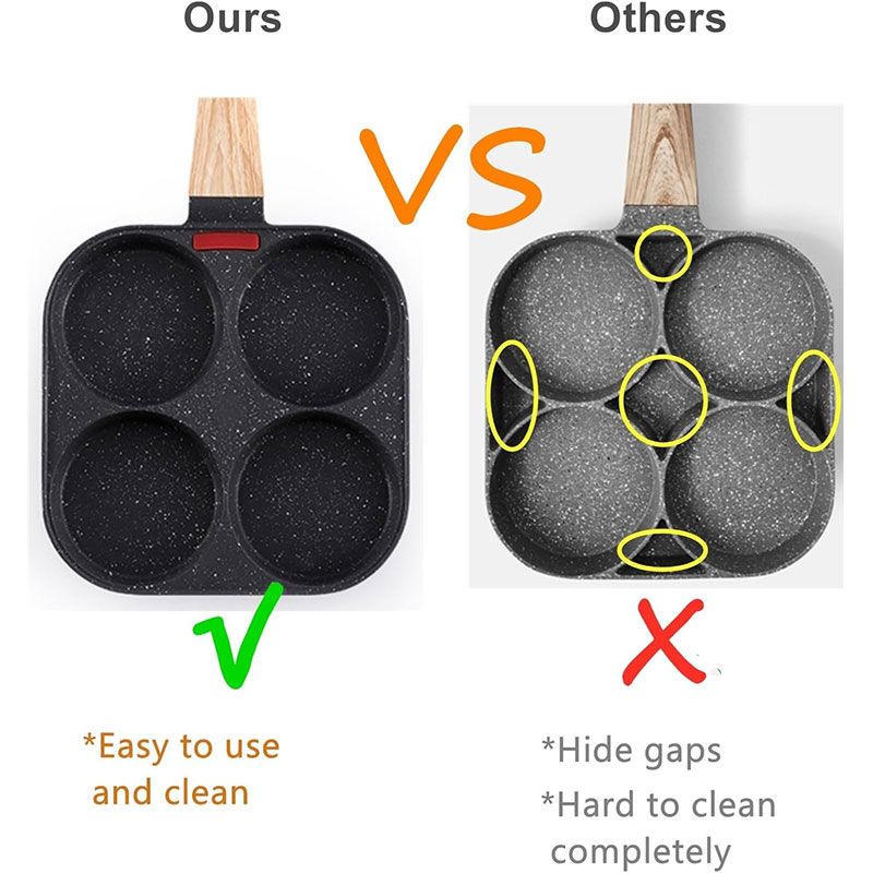 深型卵焼きフライパン 蓋付き 4カップ ノンスティック グラ - Egg Waffle Pan のレビューと価格