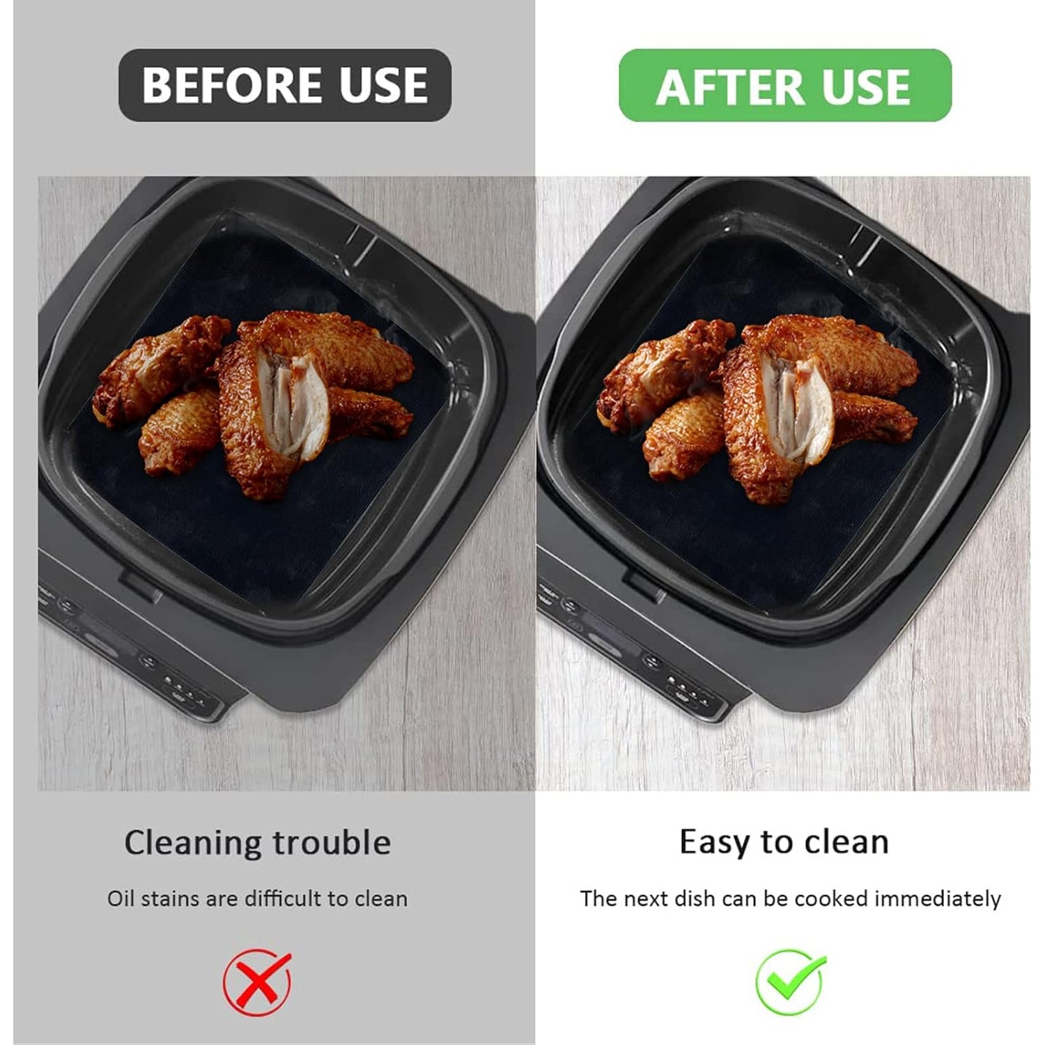 2 PC 再利用可能なシリコンライナーセット Ninja F - Ninja Air Fryer Af300 のレビューと価格